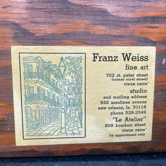 Franz Weiss St Louis Street Vieux Carre New Orleans Wooden Print French Quarter - Picture 3 of 4